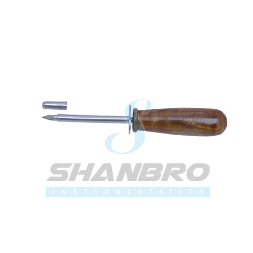 Trocar Cannula Wooden Handle Small
